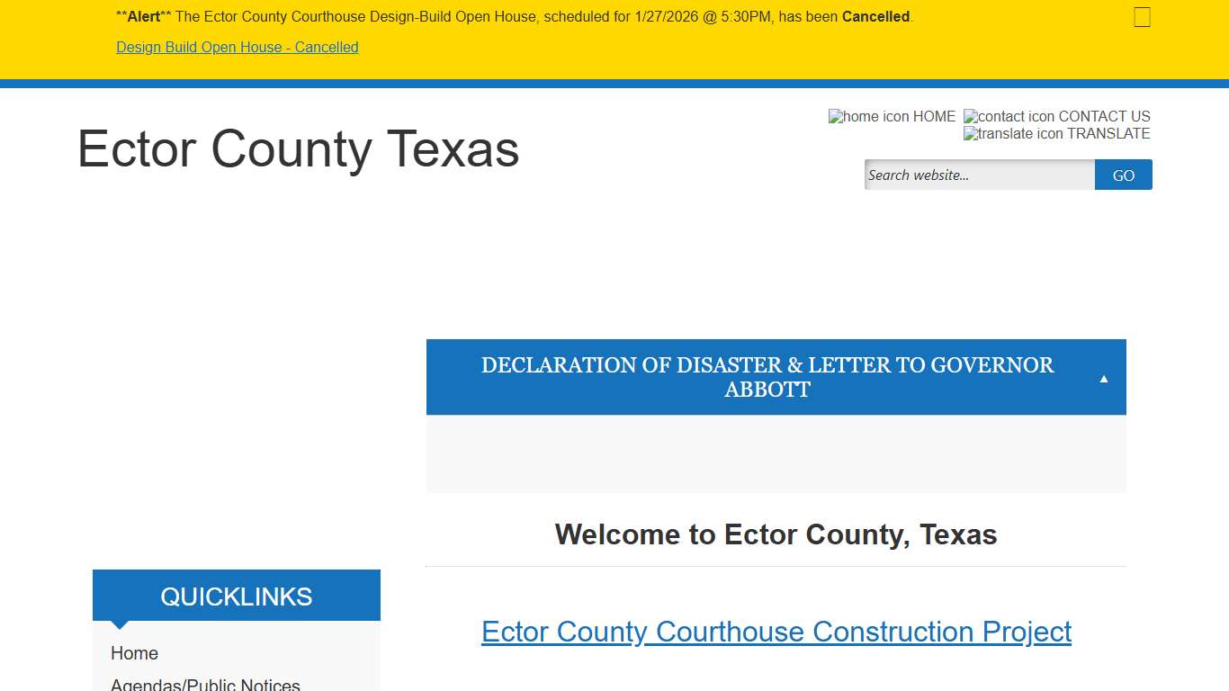 Welcome to Ector County Homepage!